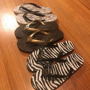 MK flip flops- size 7. Set of 3 pairs